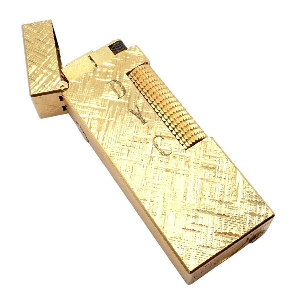 Vintage Dunhill Gold Plated Rollagas Lighter 1970s Monogrammed 1114$
